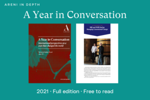 Cover and extract from Year in Conversation report